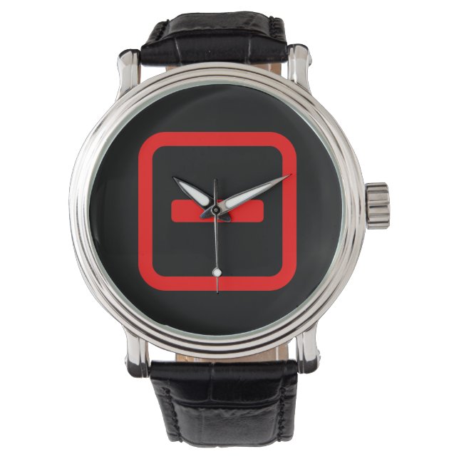 Japanische Nummer eins 一 【Ichi】 Kanji Armbanduhr (Vorderseite)