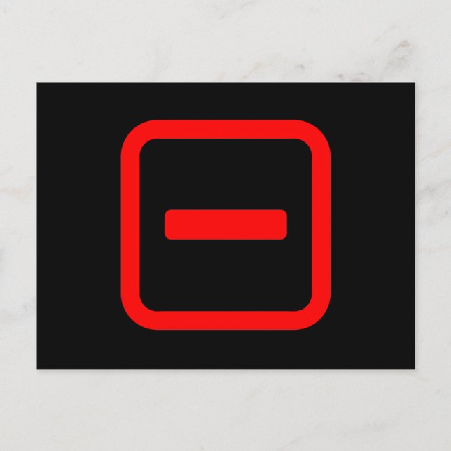 Japanische Nummer eins 一 【Ichi】 Kanji Postkarte (Vorderseite)