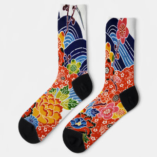 Japanische Okinawa-Färbung (Bingata) Socken