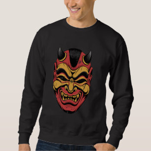 Japanische Oni-Maske Japan Samurai Hannya Japan Mä Sweatshirt