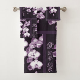 Japanische Orchideen Badhandtuch Set