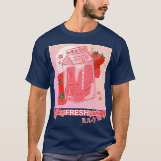 Japanische Pastel Goth Fresh Kawaii Strawberry T-Shirt