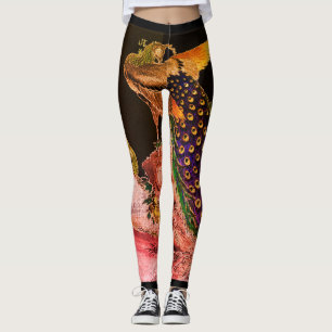JAPANISCHE PEACOCK PRINT-LEGGINGS LEGGINGS
