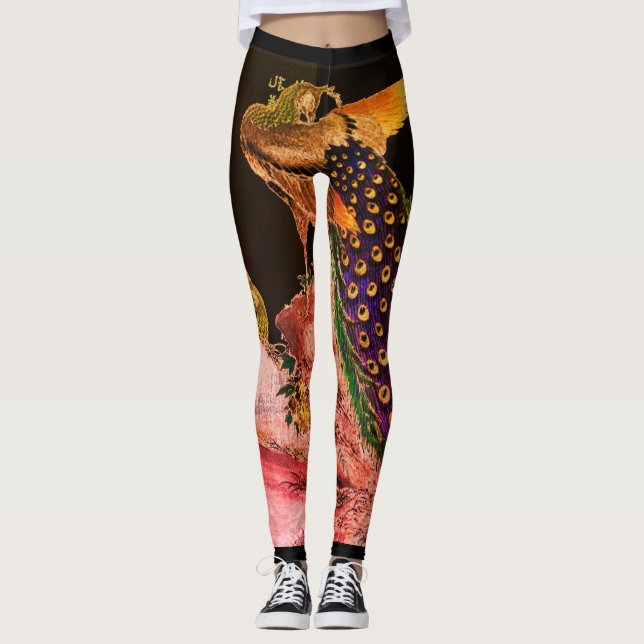 JAPANISCHE PEACOCK PRINT-LEGGINGS LEGGINGS (Vorderseite)