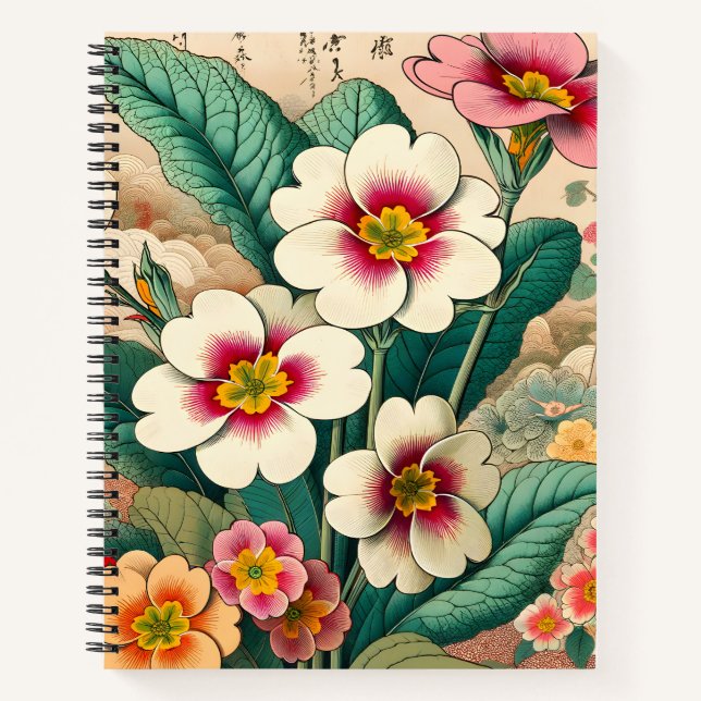 Japanische Primrose Notizbuch (Vorderseite)