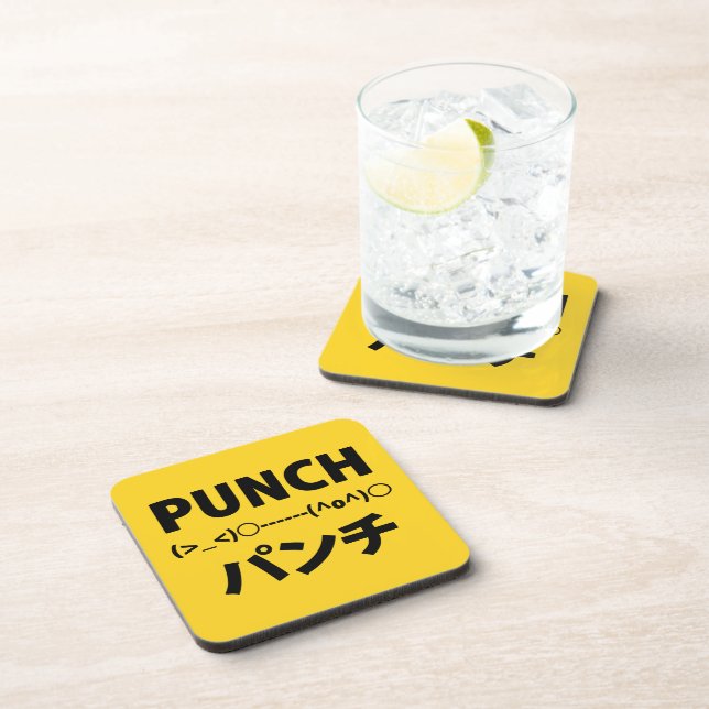 Japanische Punch Emoticons Untersetzer (Rechte Seite)