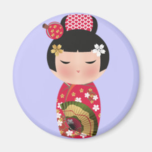 Japanische Puppe Magnet
