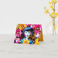 Japanische Puppe mit Peonies Origami 3HGC
