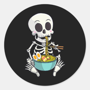 Japanische Ramen Noodles Anime Halloween-Kostüme Runder Aufkleber
