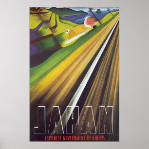 Japanische Regierungs-Eisenbahn-Vintages Poster