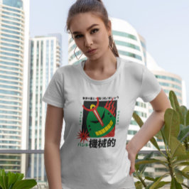 Japanische Robot Green Head T-Shirt