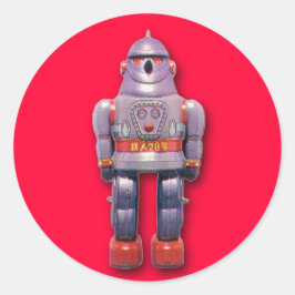 Japanische Roboter-Aufkleber (Blatt 6) Runder Aufkleber