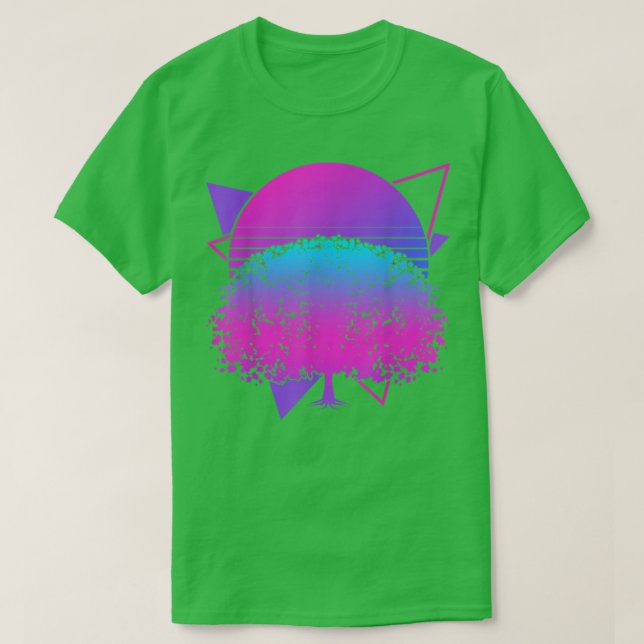 Japanische Rosa Blume Sakura 90er Art Vaporwave Ch T-Shirt (Design vorne)