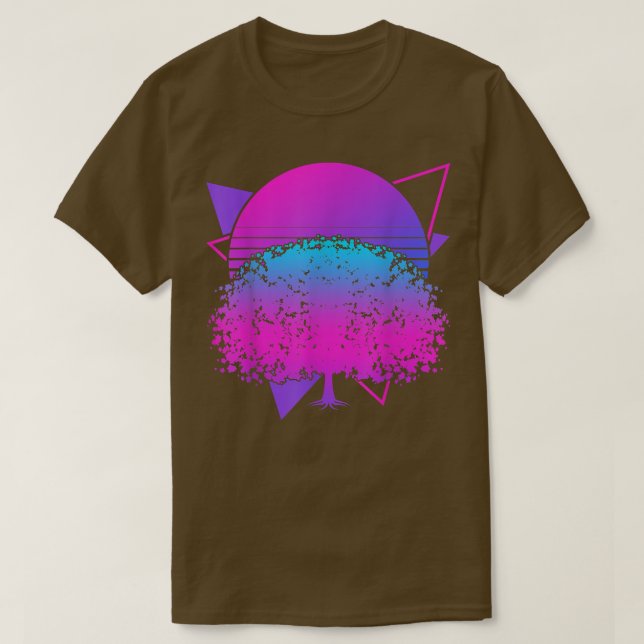 Japanische Rosa Blume Sakura 90er Art Vaporwave Ch T-Shirt (Design vorne)