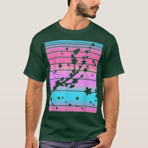 Japanische rosa Blume Sakura 90er Vaporwave Cherry T-Shirt