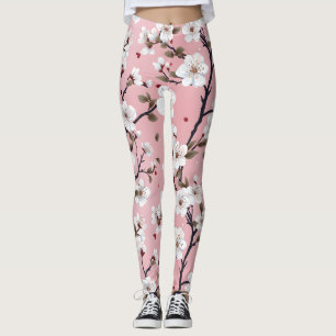 Japanische rosa Kirschblüten Sakura Floral Frühlin Leggings