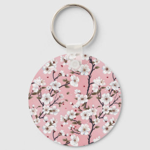 Japanische rosa Kirschblüten Sakura Floral Frühlin Schlüsselanhänger