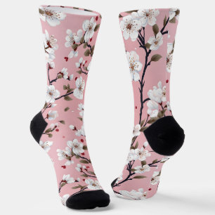 Japanische rosa Kirschblüten Sakura Floral Frühlin Socken