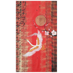 Japanische rote Malerei Kransonne Japans Tischdecke