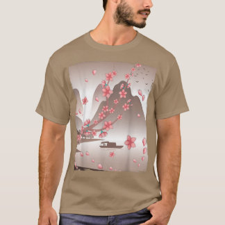 Japanische Sakura Blume Japan Gebirgsflora Cherr T-Shirt
