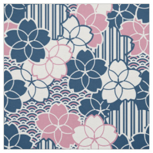 Japanische Sakura-Blume Stoff