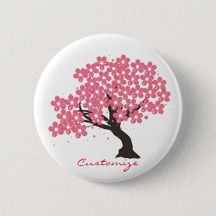 Japanische Sakura Kirschblüten Thunder_Cove Button