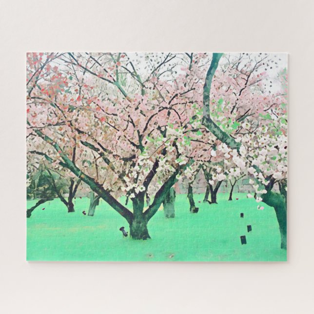 Japanische Sakura-Kirschblütenlandschaft vor Herau (Horizontal)