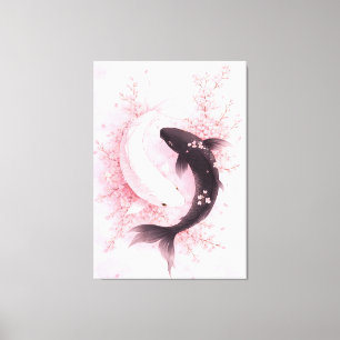 Japanische Sakura Koi Leinwanddruck