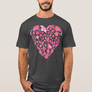 Japanische Sakura Rosa Blume Hübsch Cherry Bl T-Shirt