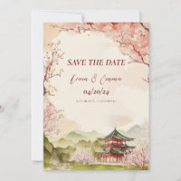 Japanische Sakura Traditionelle Save The Date