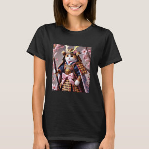 Japanische Samurai-Katze Kawaii Ninja-Katze Kätzch T-Shirt
