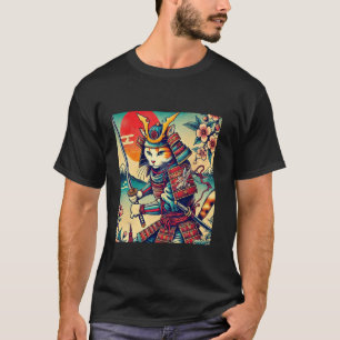 Japanische Samurai-Katze Ninja-Katze 1 T-Shirt