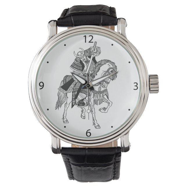 Japanische Samurai-Reituhr Armbanduhr (Vorderseite)