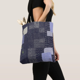Japanische Sashiko-Stiche ähneln dem Muster Tasche