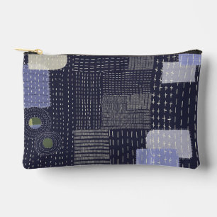 Japanische Sashiko-Stiche ähneln dem Muster Zubehörtasche