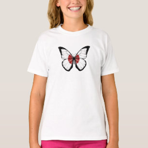 Japanische Schmetterlingsflagge T-Shirt