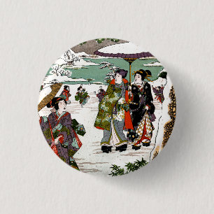 Japanische Schneelandschaft Button