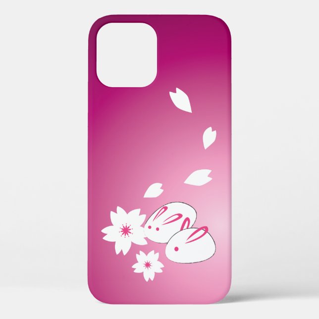 Japanische Schneeräberchen und Sakura iPhone 12 Fa Case-Mate iPhone Hülle (Rückseite)