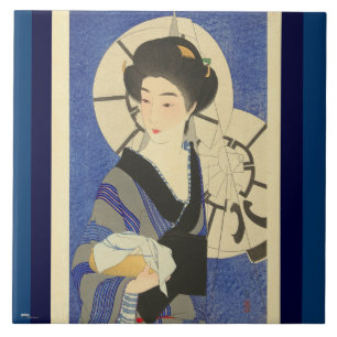 Japanische Schönheit beim Bathouse Fliese