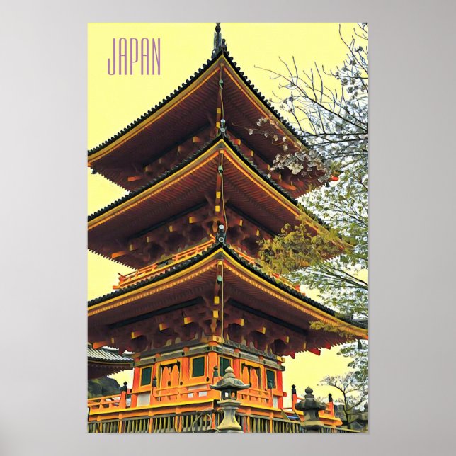Japanische Schrein-Landschaft Japan Reise Poster (Vorne)