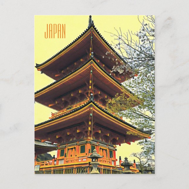 Japanische Schrein-Landschaft Japan Reise Postkarte (Vorderseite)