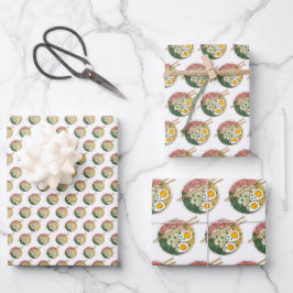Japanische Schweinefleisch Ramen Noodle Soup Feins Geschenkpapier Set