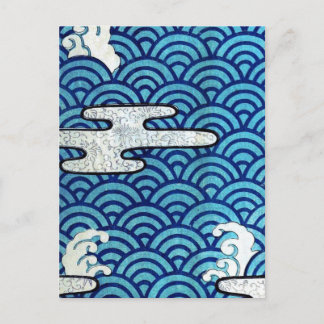 Japanische See und Wolken Postkarte