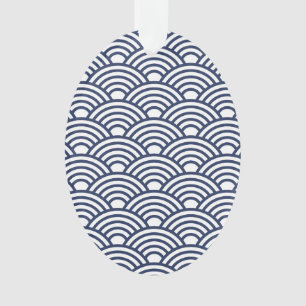 Japanische Seigaiha Waves Ornament