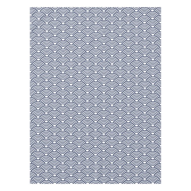 Japanische Seigaiha Waves Tischdecke (Vorderseite)