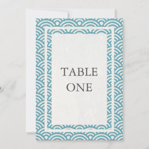 Japanische Seigha Stilisierte Waves Große Tischnum Einladung