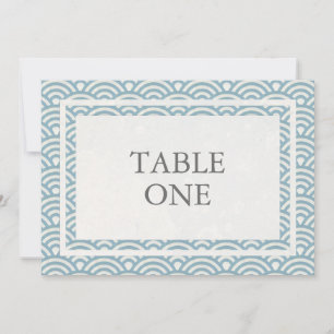 Japanische Seigha Stilisierte Waves Große Tischnum Einladung