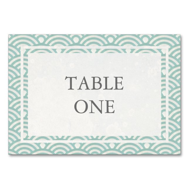 Japanische Seigha Stylisierte Waves Tischnummer (Vorderseite)