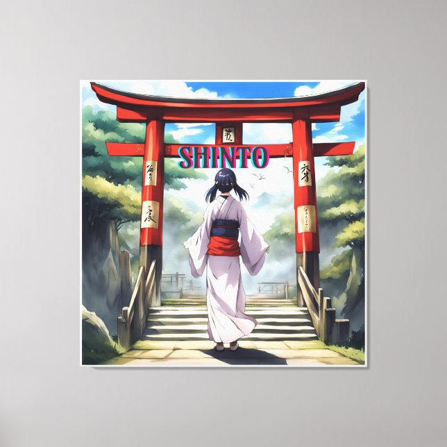 Japanische Shinto-Religion Leinwanddruck (Vorderseite)