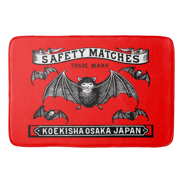 Japanische Sicherheitsmatten Art Bats Badematte (Vorderseite)